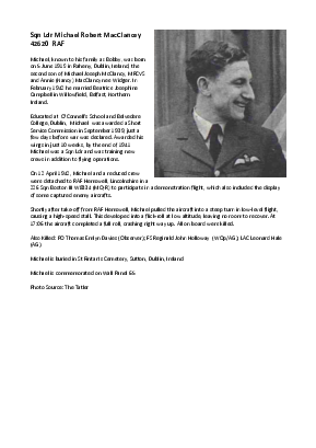 A preview of a PDF biography for MacClancy, Michael Robert